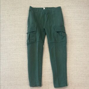 Girls Green and Blue Polk a dot Cargo Leggings